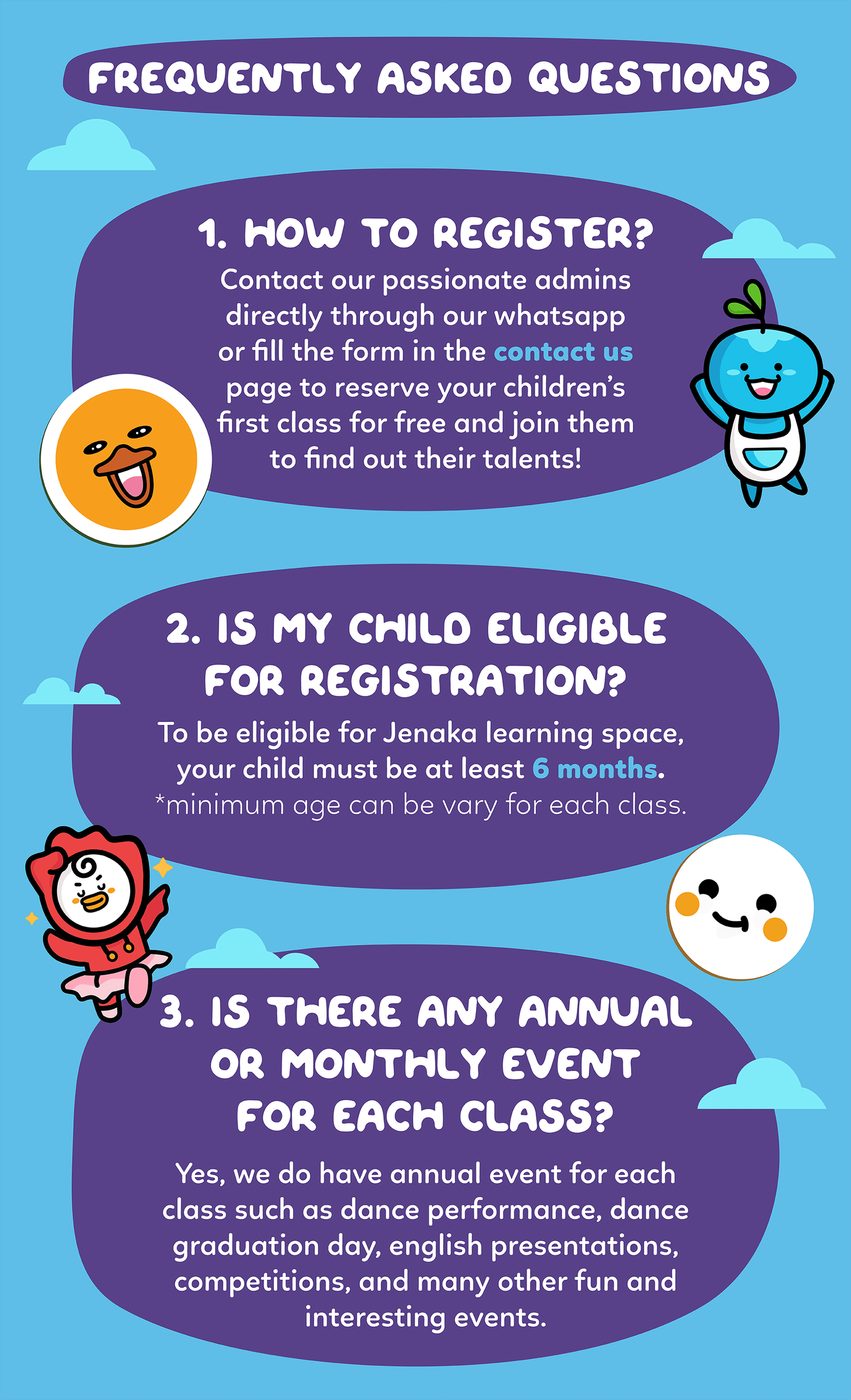Jenaka Frequently Asked Questions from Parents